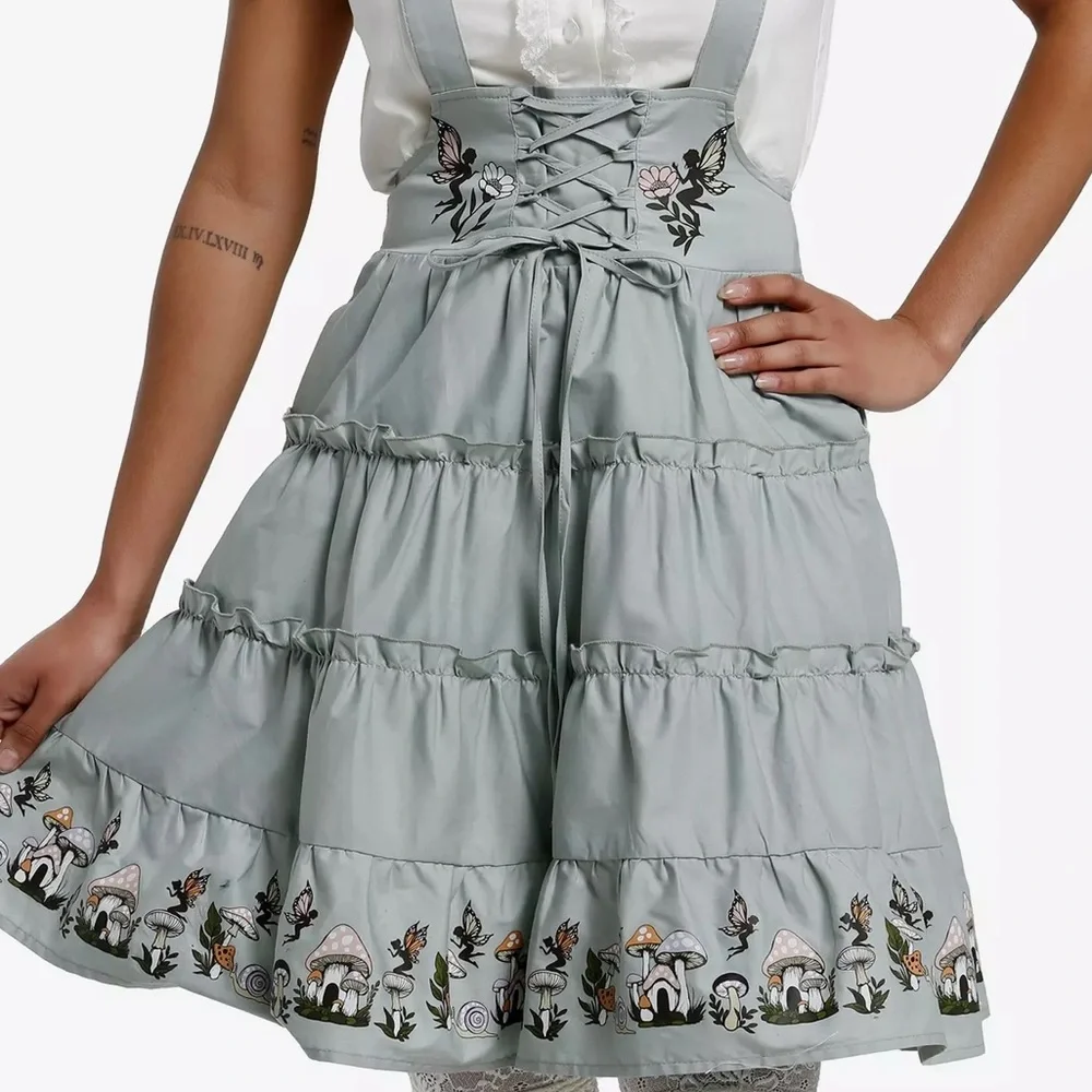Thorn & Fable Mushroom Tiered‎ Ruffle Skirtall Hot Topic